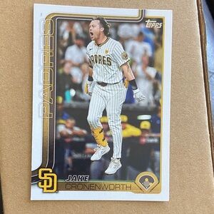 Topps Padres Card with White and Gold Accents Jake Cronenworth 2025 - 232